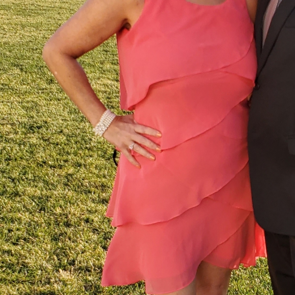 Beautiful flowy coral dress